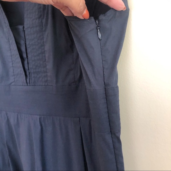 3/$15 BCBGMAXAZRIA Navy V-Neck Midi Dress - Picture 7 of 8